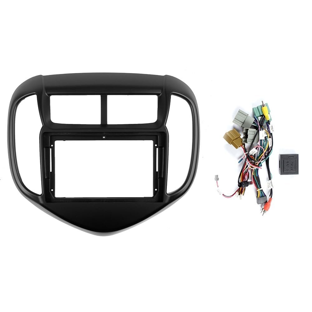 9" Car Radio Frame Bracket Stereo Mounting Frame with Wiring Harness Compatible with Chevrolet Aveo 2016 2017 2018 2019 2020 2021