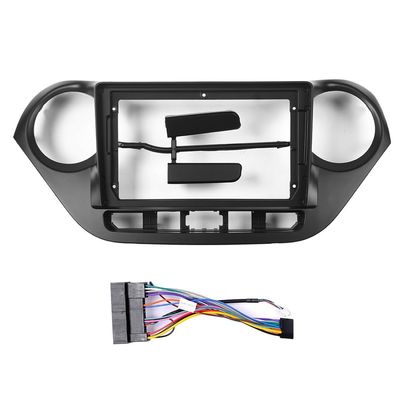 9" Car Radio Frame Bracket Stereo Mounting Frame with Wiring Harness Compatible with Hyundai I10 2013 2014 2015 2016 2017 RHD