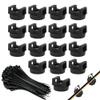 16 Pcs Magnetic Cable Zip Tie Mounts Multipurpose Cable Holder, 16 Pcs Magnets with 100 Pcs Cable Zip Ties, Multipurpose Magnetic Cable Holder for Cable Management, Wire Management Bases (22 mm) view 1