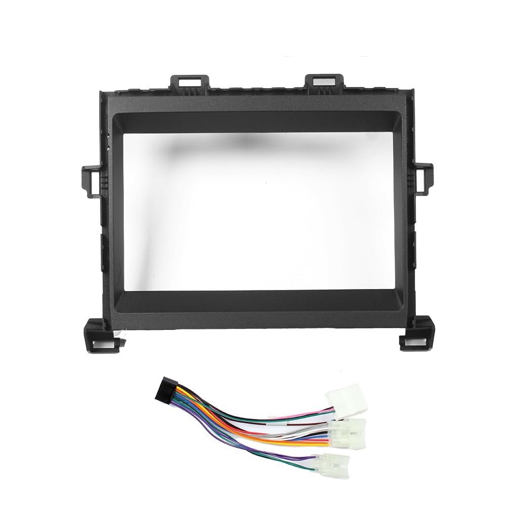 9" Car Radio Frame Bracket Stereo Mounting Frame with Wiring Harness Compatible with Toyota Alphard (20s) 2008 2009 2010 2011 2012 2013 2014