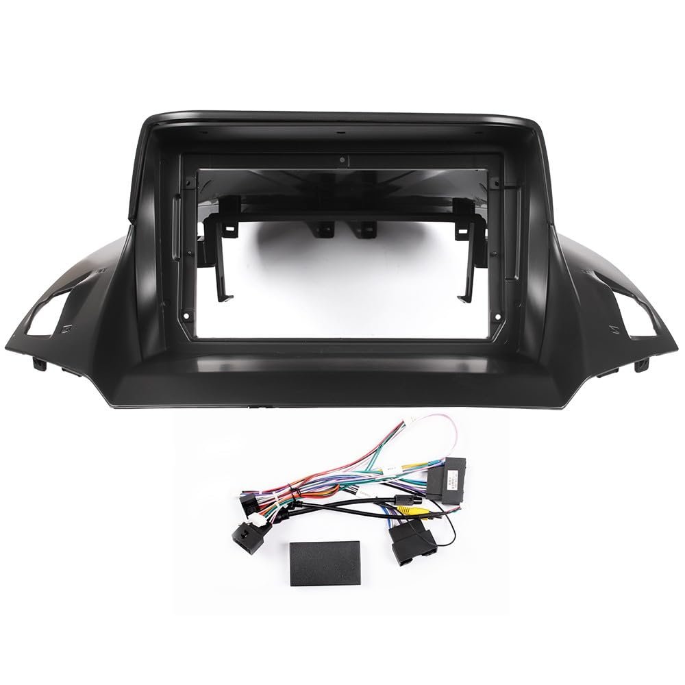 9" Car Radio Frame Bracket Stereo Mounting Frame with Wiring Harness Compatible with Ford Kuga Escape C-max 2013 2014 2015 2016 2017