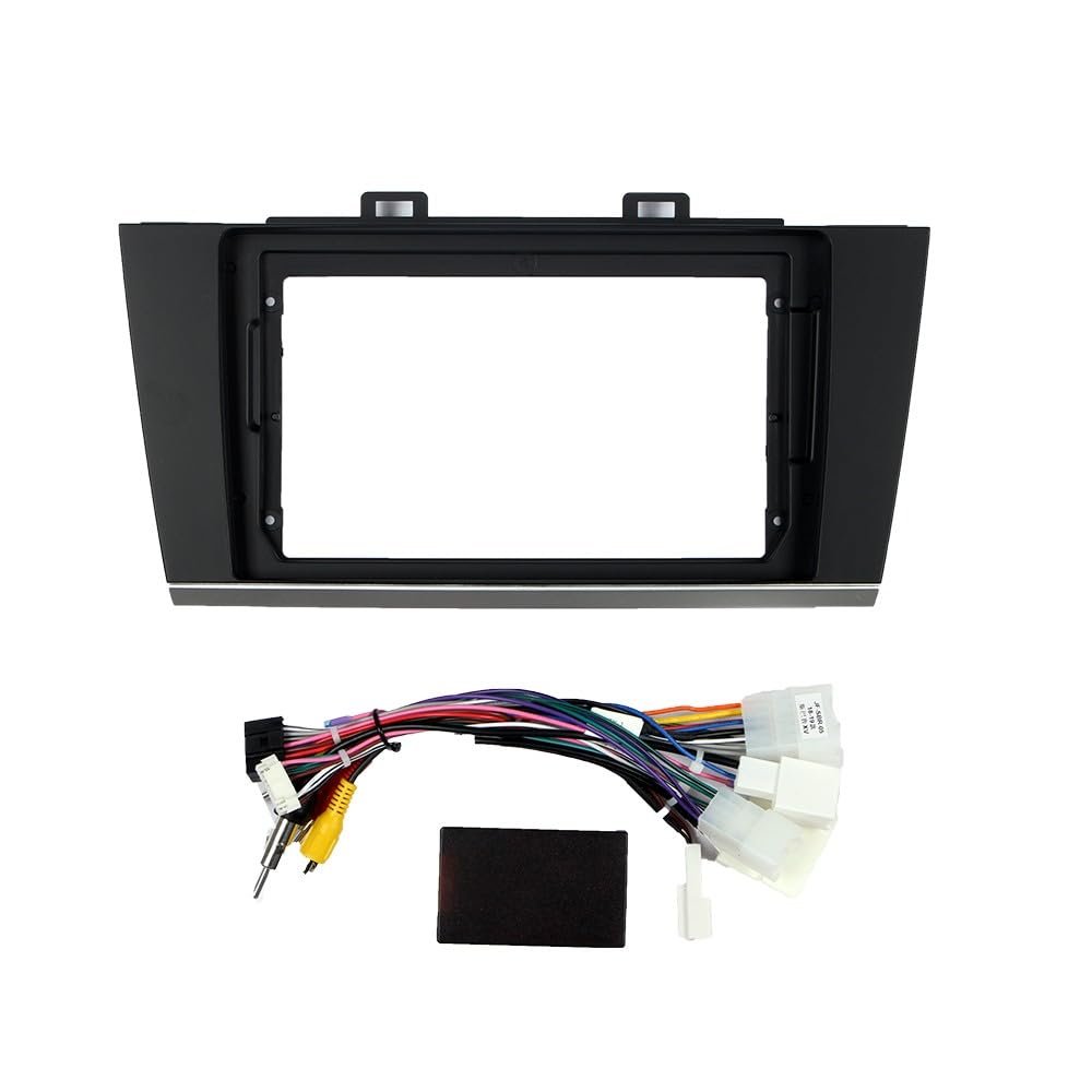 9" Car Radio Frame Bracket Stereo Mounting Frame with Wiring Harness Compatible with Subaru Legacy/Outback 2015 2016 2017 2018