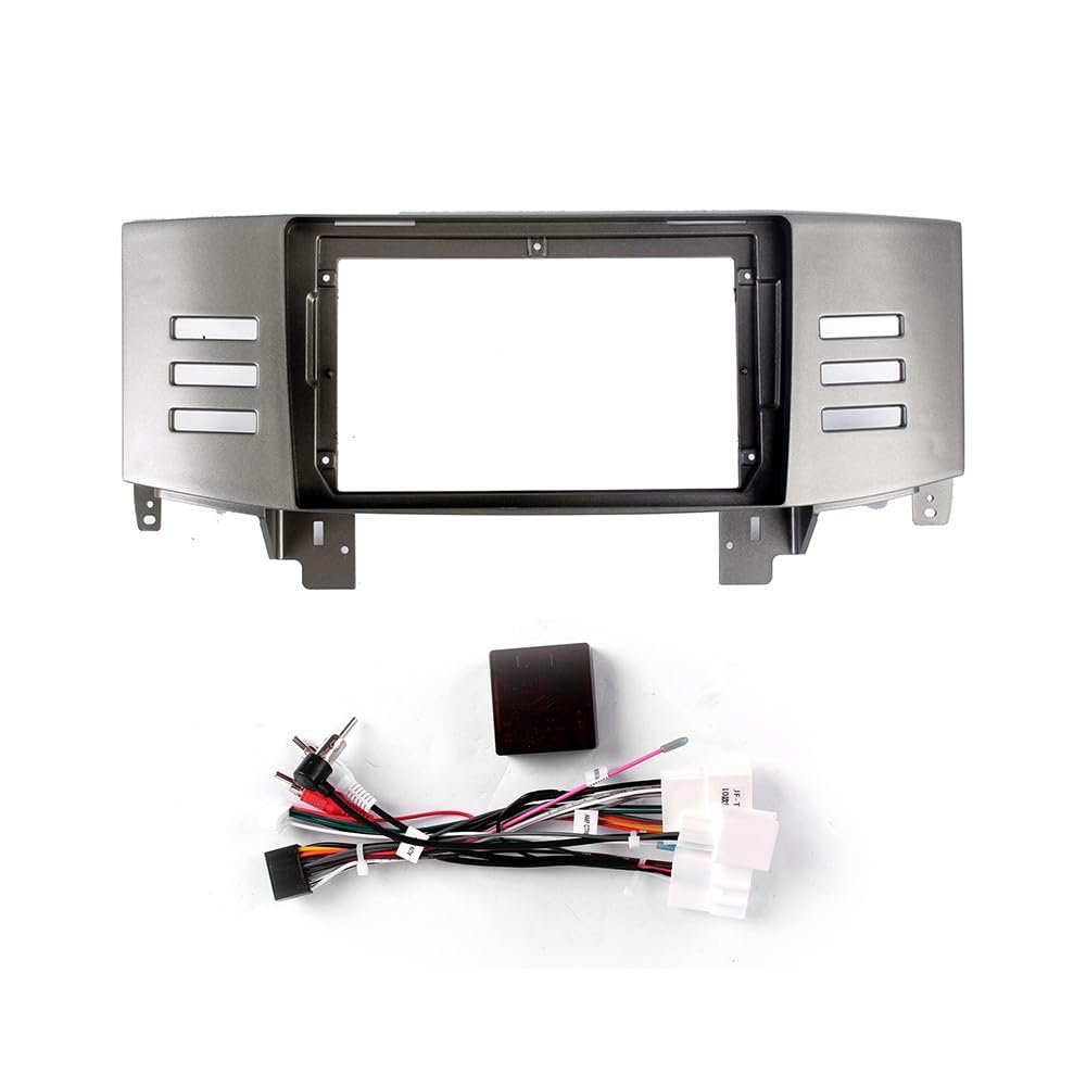 9" Car Radio Frame Bracket Stereo Mounting Frame with Wiring Harness Compatible with TOY0TA Reiz Mark x 2004 2005 2006 2007 2008 2009 RHD