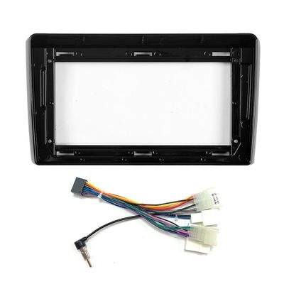 9" Car Radio Frame Bracket Stereo Mounting Frame with Wiring Harness Compatible with Toyota Aqua 2018 2019 2020 2021 UV Black RHD