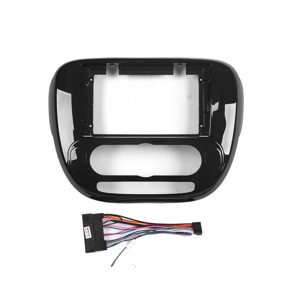 9" Car Radio Frame Bracket Stereo Mounting Frame with Wiring Harness Compatible with Kia Soul 2014 2015 2016 2017 MT