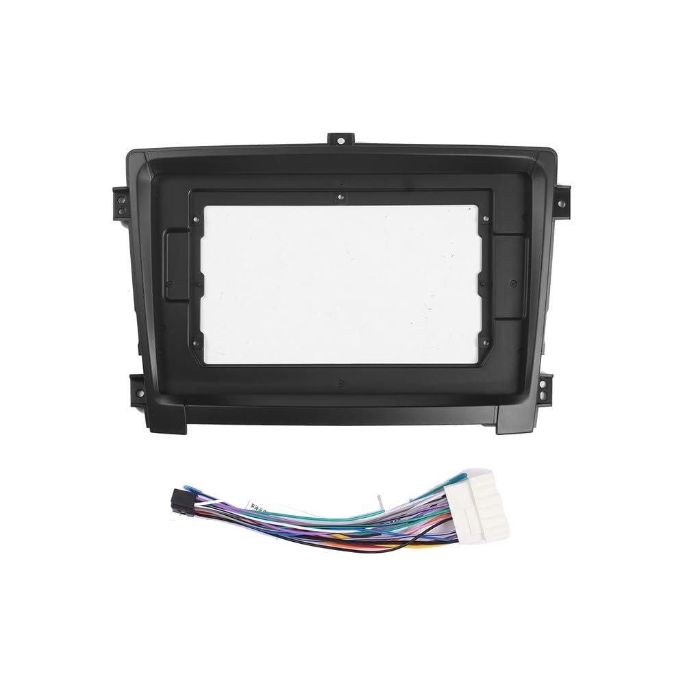 9" Car Radio Frame Bracket Stereo Mounting Frame with Wiring Harness Compatible with Hyundai Santa Fe 2017