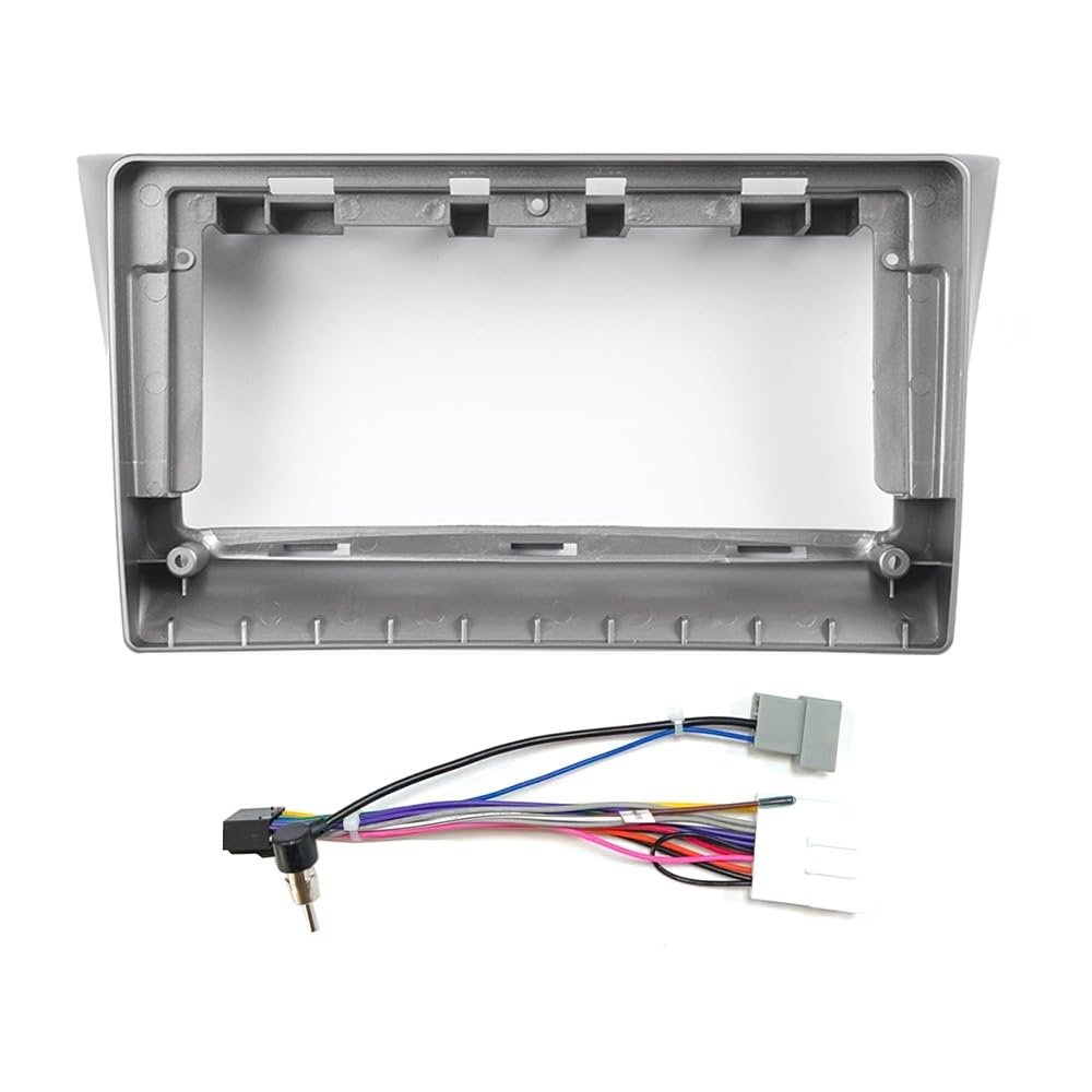 9" Car Radio Frame Bracket Stereo Mounting Frame with Wiring Harness Compatible with Subaru Impreza WRX 2002 2003 2004