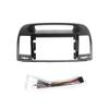 9" Car Radio Frame Bracket Stereo Mounting Frame with Wiring Harness Compatible with Toyota Camry 2000 Wood Grain view 1