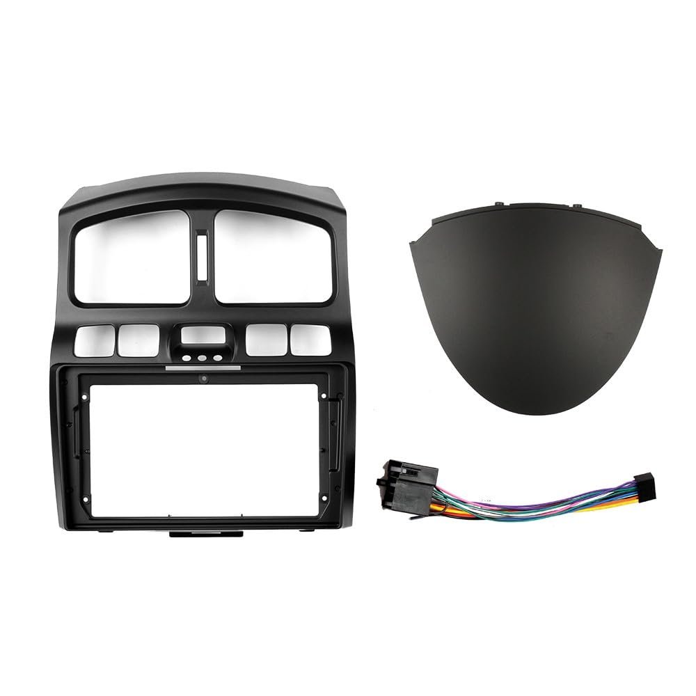 9" Car Radio Frame Bracket Stereo Mounting Frame with Wiring Harness Compatible with Hyundai Santa Fe 2005 2006 2007 2008 2009 2010 2011 2012 2013 2014 2015 2016 2017 2018 2019 2020 2021