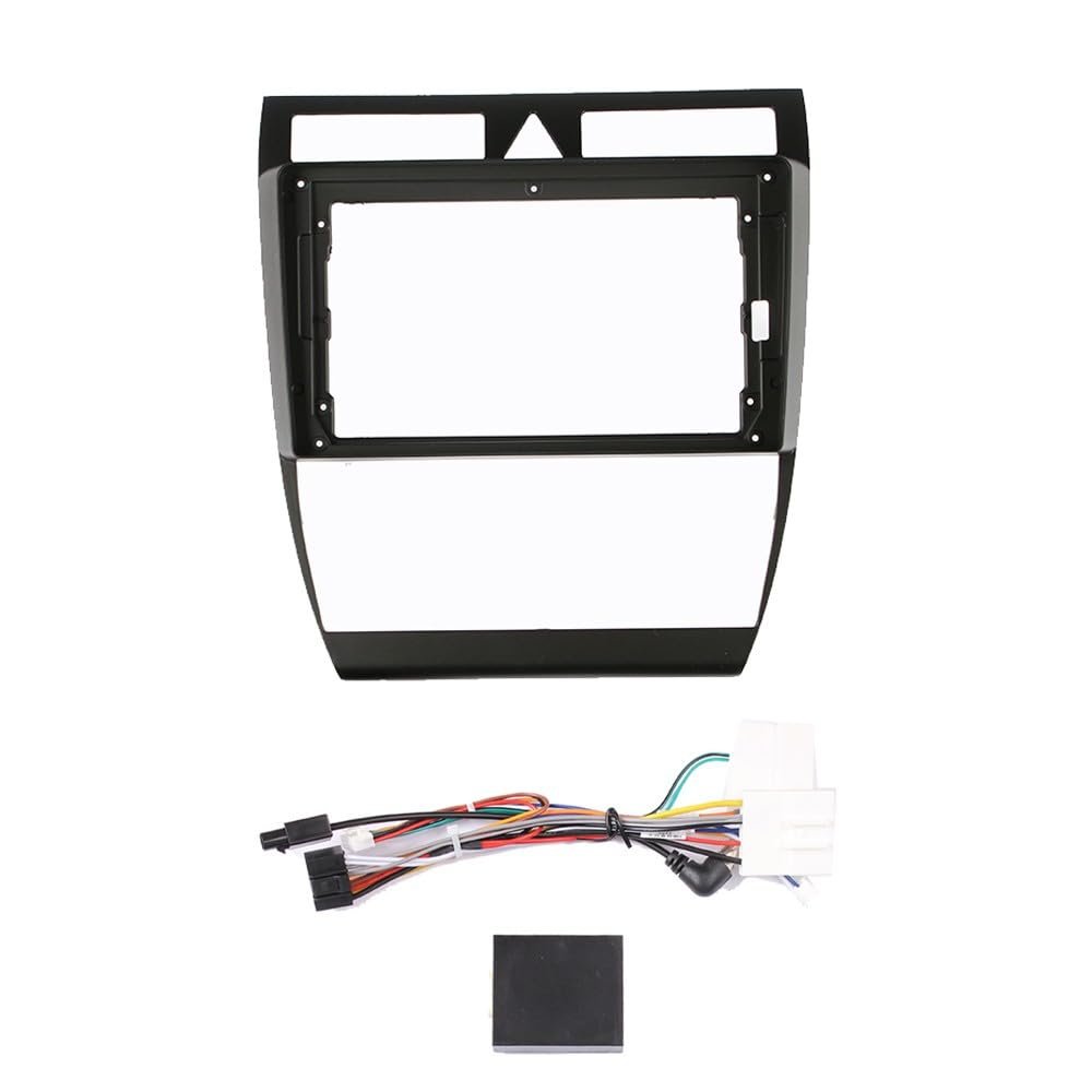 9" Car Radio Frame Bracket Stereo Mounting Frame with Wiring Harness Compatible with Audi A6 2004