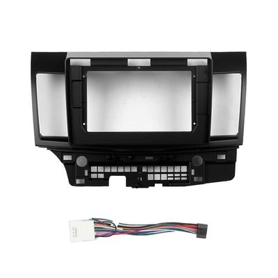 10" Car Radio Frame Bracket Stereo Mounting Frame with Wiring Harness Compatible with Mitsubishi Lancer 2006 2007 2008 2009 2010 2011 2012 2013 2014 2015 2016 2017 2018