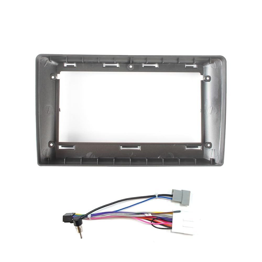 9" Car Radio Frame Bracket Stereo Mounting Frame with Wiring Harness Compatible with Nissan TIIDA 2005 2006 2007 2008 2009 2010