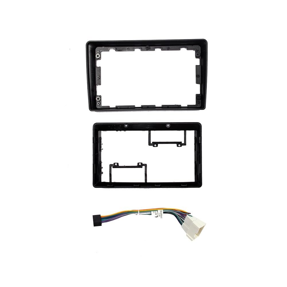 9" Car Radio Frame Bracket Stereo Mounting Frame with Wiring Harness Compatible with Hyundai Accent Kia Sportage Cerato Rio 2005