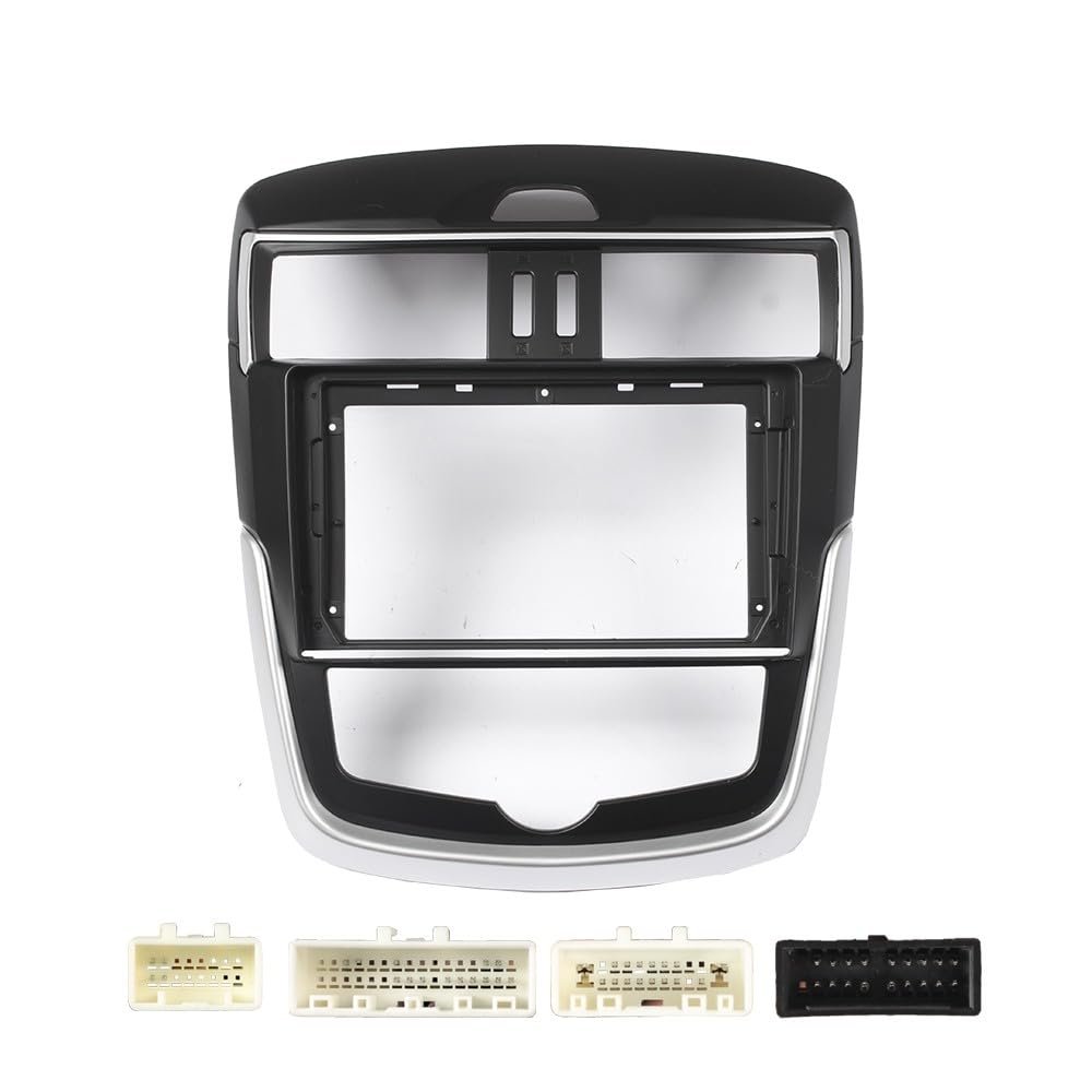 9" Car Radio Frame Bracket Stereo Mounting Frame with Wiring Harness Compatible with Nissan Tiida 2016 2017 2018 2019 at