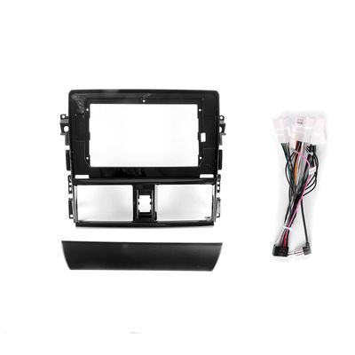 10" Car Radio Frame Bracket Stereo Mounting Frame with Wiring Harness Compatible with Toyota Yaris/Vios 2013 2014 2015 2016