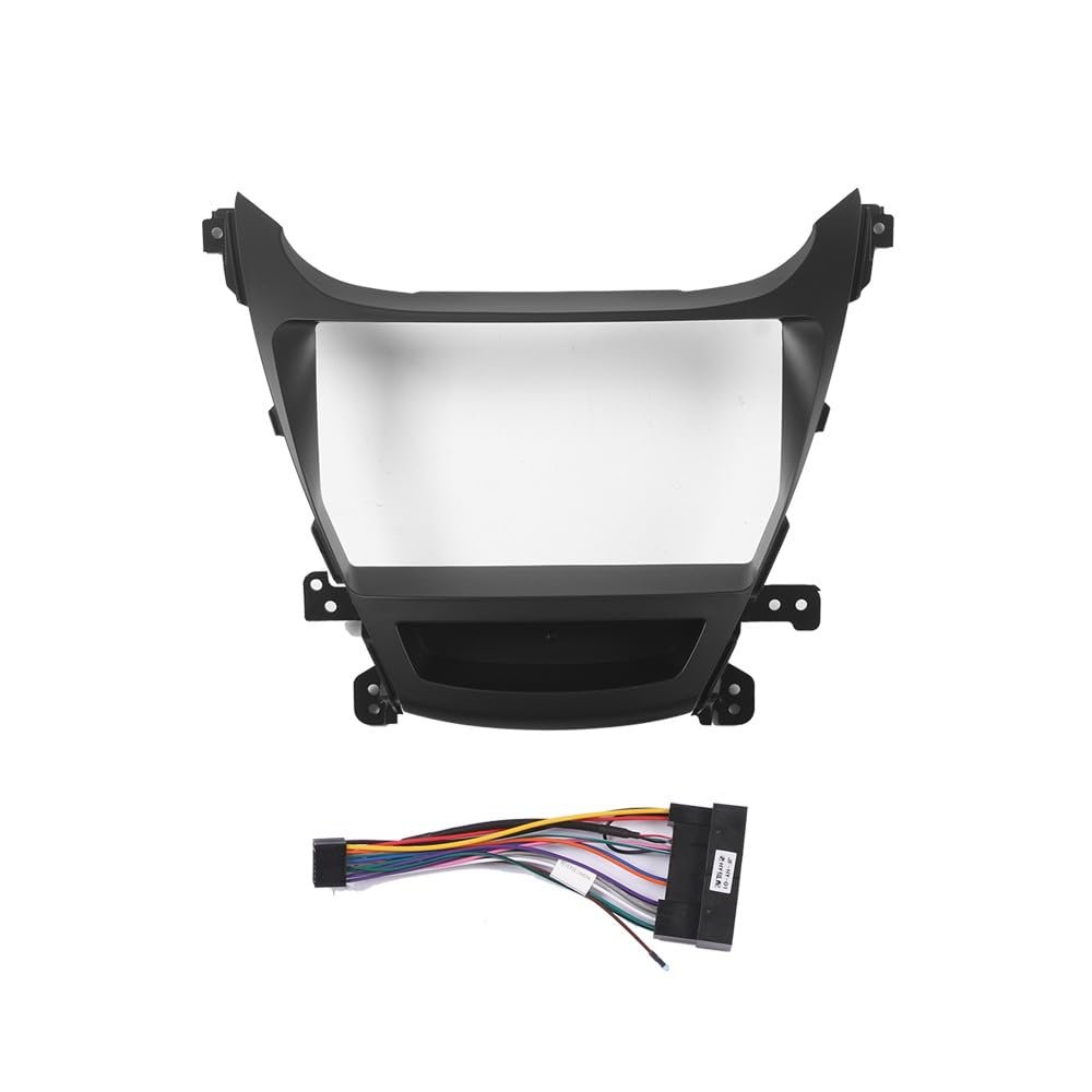 9" Car Radio Frame Bracket Stereo Mounting Frame with Wiring Harness Compatible with Hyundai Elantra 2014 2015 2016