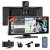 10.26" HD Carplay Screen for Car Stereo, 4K Dash Cam Wireless Portable Touch Screen Car Play with Apple Carplay & Android Auto with 1080P Back Up Camera, Bluetooth, Mirror Link, GPS, AUX+64GB view 1
