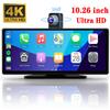 10.26" HD Carplay Screen for Car Stereo, 4K Dash Cam Wireless Portable Touch Screen Car Play with Apple Carplay & Android Auto with 1080P Back Up Camera, Bluetooth, Mirror Link, GPS, AUX+64GB view 4