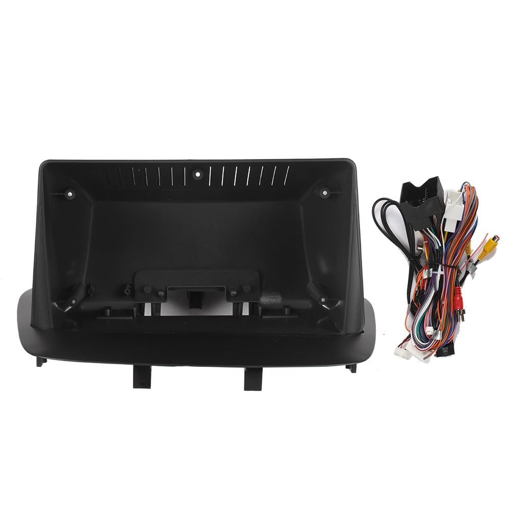 9" Car Radio Frame Bracket Stereo Mounting Frame with Wiring Harness Compatible with Renault Megane II 2004 2005 2006 2007 2008