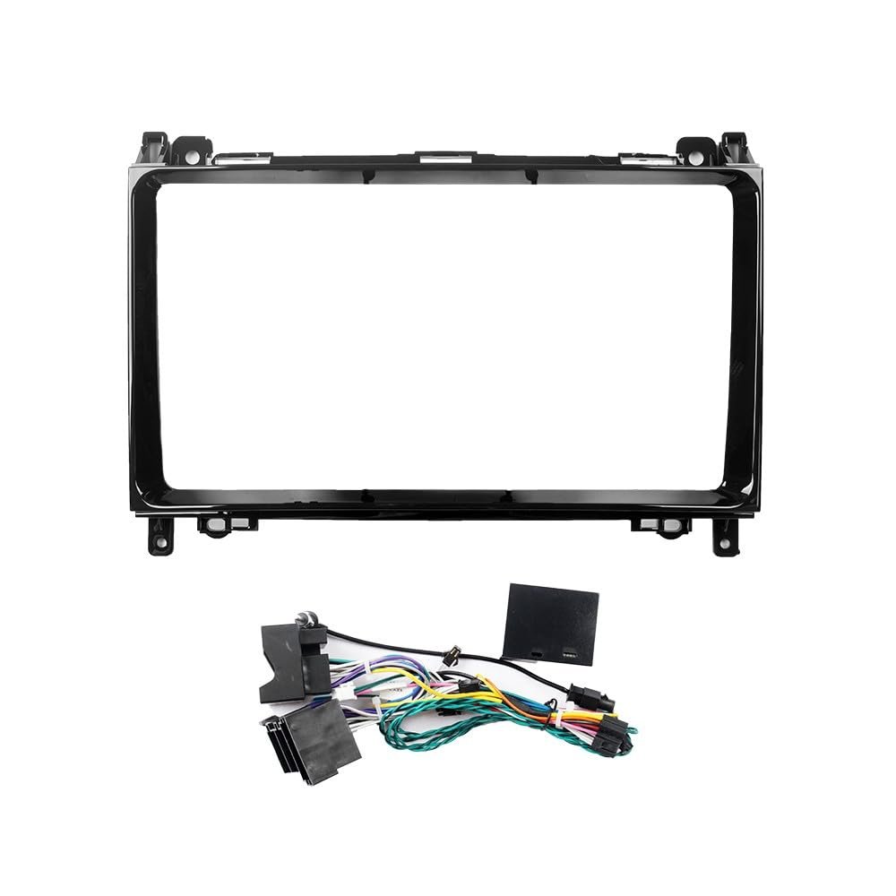 9" Car Stereo Mounting Frame Bracket with Harness Compatible with Benz A-Class W169 B-Class W245 2004-2012 Viano/Vito(W639) Sprinter W906/W209/W311/W315/W318 2006-2016 Benz B200/VW Crafter 2008-2011
