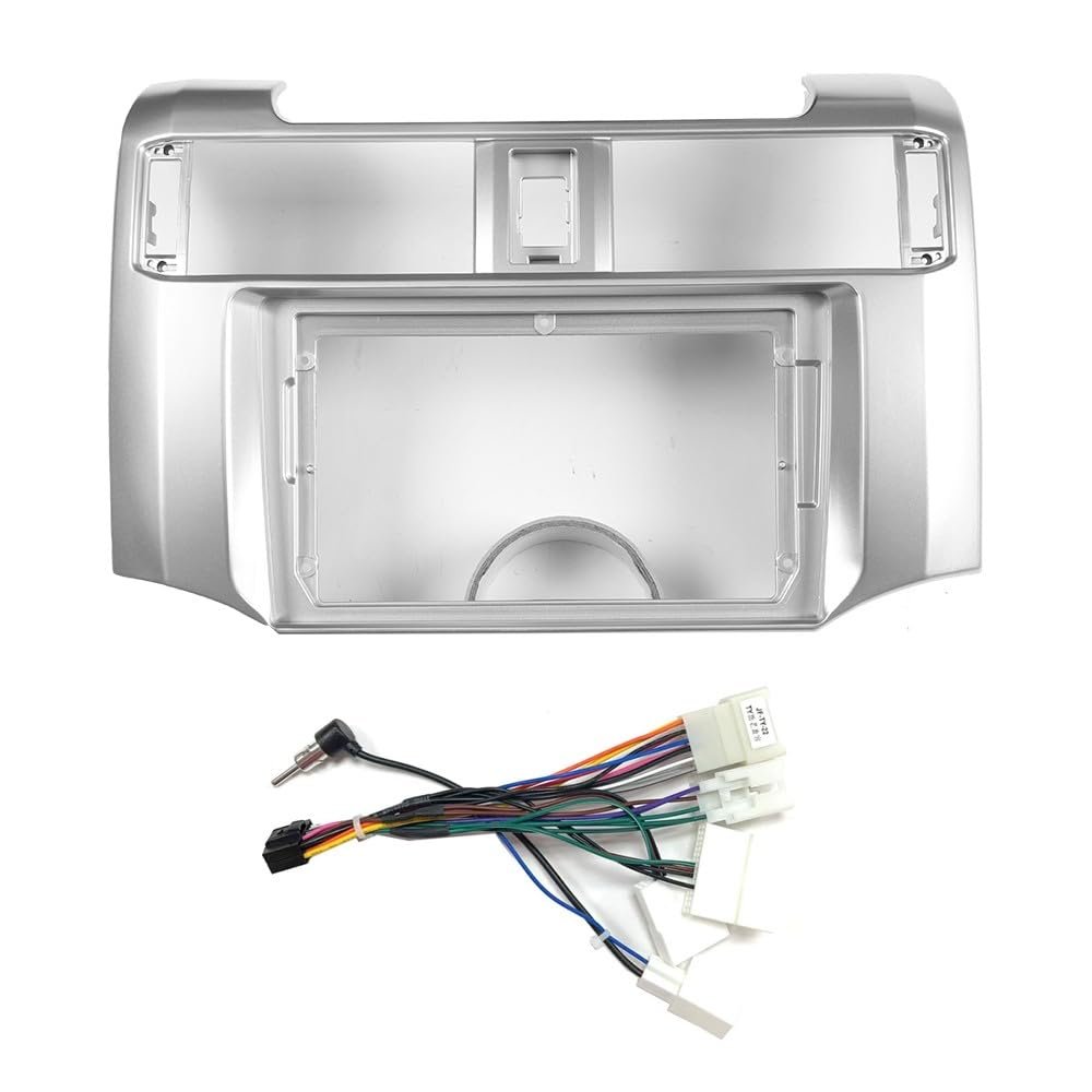 9" Car Radio Frame Bracket Stereo Mounting Frame with Wiring Harness Compatible with Toyota 4Runner 2010 2011 2012 2013 2014 2015