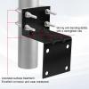 MOOKEERF Antenna Pole Mount Bracket Kits - 3 Set Black-Coated Antenna Pole Mast Mount Bracket with Double U-Bracket Assembly + 4 Screws for Outside Home Antenna Pole Holder view 4