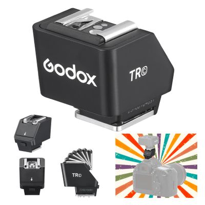 Godox TR-C TTL Hot Shoe Extender Riser for Canon, 0-90 Tilt Bracket Compatible with Godox iT30Pro iT20 iT22 IM20 IM22 IM30, Bounce Flash Adapter for Mini Speedlite Under 300g