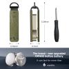 Keychain, Works with Apple Find My (iOS Only), Minimalist Metal Compact Key Organizer, Car Key Chains with GPS Tracker, Key Finder, Key Holder for Keychain, Up to 5 Keys, Striped Olive Green view 3