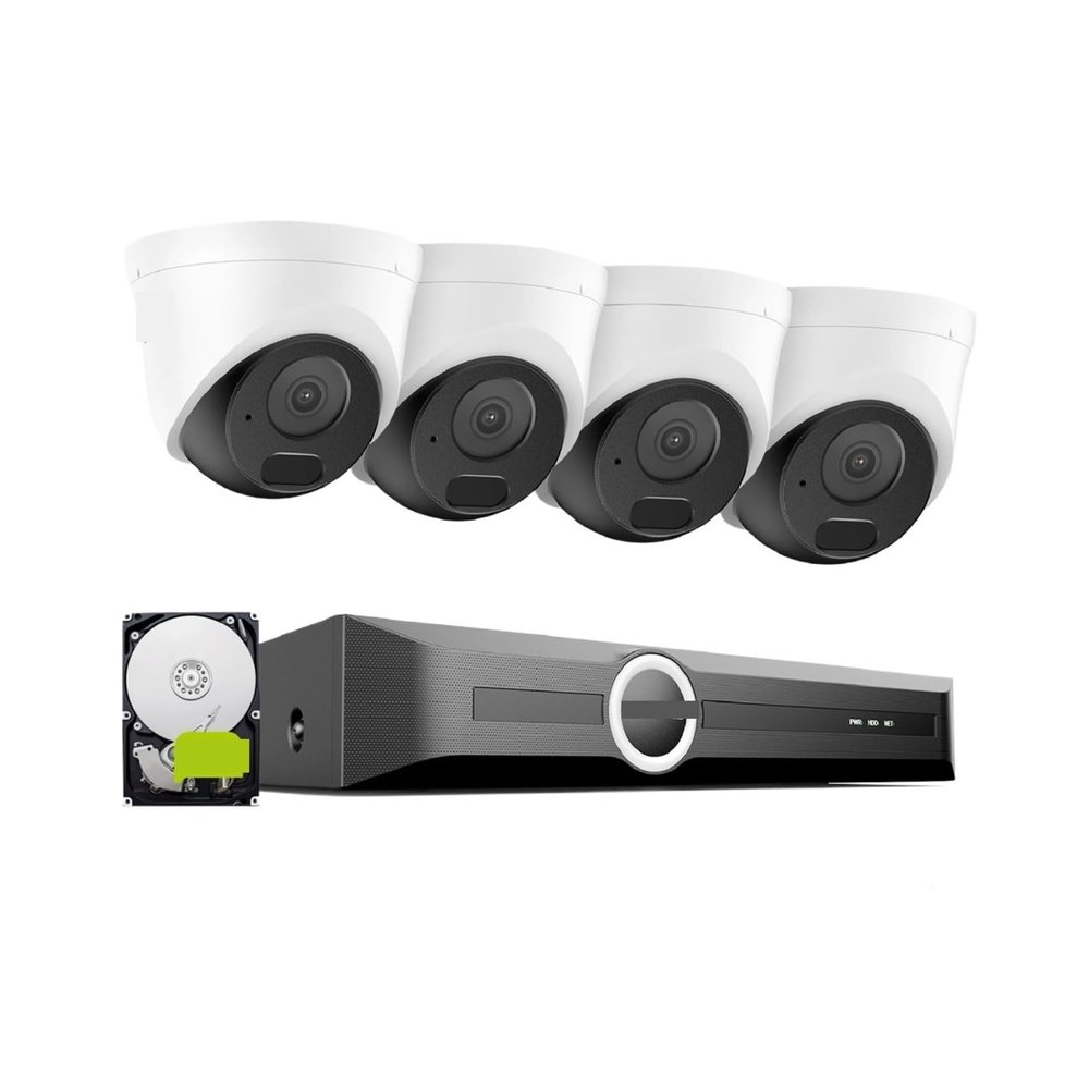 QDVOPHZA 3MP POE Video Security Surveillance System CCTV Kit 8CH NVR Recorder Night Vision Smart IR IP Camera Built-in Mic Cameras(4T)