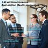 Yeabomy Al Smart Glasses,8MP Camera Glasses with Real-Time Translation &Object Analysis HD 1080P Video Recording,No WiFi Required for Travel, Sports, Outdoor Use (Anti-Blue Light Lens) view 2