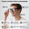 Yeabomy Al Smart Glasses,8MP Camera Glasses with Real-Time Translation &Object Analysis HD 1080P Video Recording,No WiFi Required for Travel, Sports, Outdoor Use (Anti-Blue Light Lens) view 4