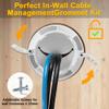 ZhiYo in-Wall Cable Management Kit for TV, Black TV Cord Hider for Wall Mounted TV, Behind Wall Wire Management, Cord Concealer Kits with 2 Wire Pass Throughs and 1 Hole Saw Drill Attachmen view 4