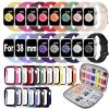 16 Pack Sport Band Case Compatible with Apple Watch Bands Case 38mm Women Men, Silicone Strap with Screen Protector Case&Organizer for Watch Series 3 2 1 view 1