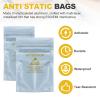 MECCANIXITY 100 Pcs Anti Static Bags 5.1" x 7.5" Resealable ESD Shielding Bag with Labels for Hard Drive HDD SSD Electronic Device Motherboards, Silver Gray view 3