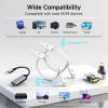ORIVISION Wireless HDMI Transmitter and Receiver 164FT/50M, 5.8G+2.4G, for Audio/Video from Laptop/Camera to TV/Projector/Monitor, HDMI Extender Display Adapter Kit 4K Decode 1080P Output(White Cable) view 4