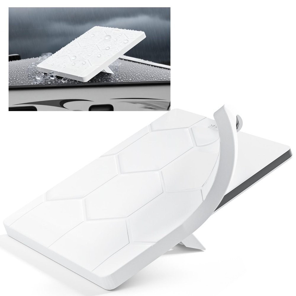 STARGEAR Starlink Mini Case Protective Cover, Hailproof Liquid Silicone Protective Case for Starlink Satellite Dish, Starlink Mini Accessories Waterproof Shockproof Portable for Outdoor Camping, White