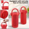for JBL Grip Portable Waterproof Speaker Silicone Case, Portable Travel Soft Cover with Shoulder Strap and Carabiner, Protective Skin Case (Red) - co2CREA view 4