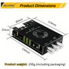 160W2 Subwoofer 2.0 Channel Audio Receiver Power Amplifier Module, Bluetooth Digital Amplifier Board with Treble and Bass Control for DIY Speakers-1602T view 4