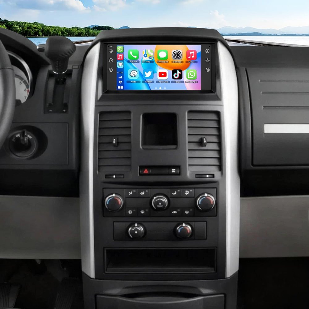Surakey Car Stereo for Dodge Grand Caravan 2008-2010 Radio Android 13 with CarPlay Wireless Android Auto, 7inch Touchscreen WiFi GPS Mirror Link Bluetooth FM SWC + Backup Camera 2+32G