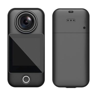 C300 Pocket Action Camera 4K 30FPS Automatic Shut-Off, Stable, Small Wearable, mini POV Camera,Image Stabilization Waterproof for Outdoor Travel Camping Biking (C300 Pocket,with 64GB SD Card)