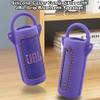for JBL Grip Portable Waterproof Speaker Silicone Case, Portable Travel Soft Cover with Shoulder Strap and Carabiner, Protective Skin Case (Purple) - co2CREA view 3