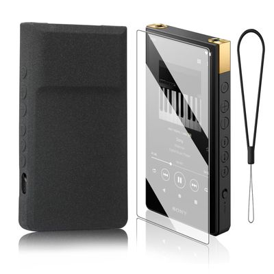 Soft Matte Silicone Protective Shell Skin Case Cover for Sony NW-ZX700 NW-ZX707 NW-ZX700 (Sand Black)
