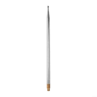2.5M 304 Stainless Steel Whip Antenna Compatible for PAC12 JPC-7 Shortwave Radio, 10mm Screw Mount, Retractable 33.8cm for HF Bands and Portable Outdoor Communication(1PCS)