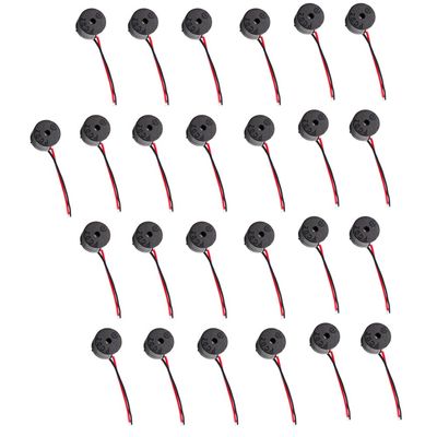 BE-TOOL 25PCS DC 3V 90dB Wired Connector Active Electronic Buzzer (60 mm/2.36 in)