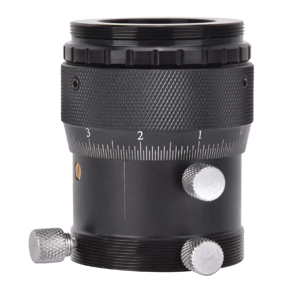 YZ 18836 Aluminium Alloy Helical Focuser, 125. Inch Focuser with 10mm Focusing Stroke, Fine Tuning External T Mount for Astronomy Telescopes and Photography,
