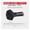 100Pcs 8 Series Width 7.5MM Nylon Ties Cable Plastic Wire Fixed Strap Self-Locking StrongTensile - Easy Installation(White,8x300mm) view 2
