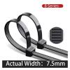 100Pcs 8 Series Width 7.5MM Nylon Ties Cable Plastic Wire Fixed Strap Self-Locking StrongTensile - Easy Installation(White,8x300mm) view 3