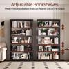 Kubohogar Book Shelf, 5-Tier Metal Bookshelf with Adjustable Shelves, Black view 4