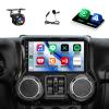 10.1" 4+64GB for Jeep Wrangler JK 2007 2008 2009 2010 2011 2012 2013 2014 2015 2016 2017 Radio with CarPlay Android Auto Head Unit, GPS BT WiFi AM/FM, Bluetooth Stereo Rear View Camera view 1