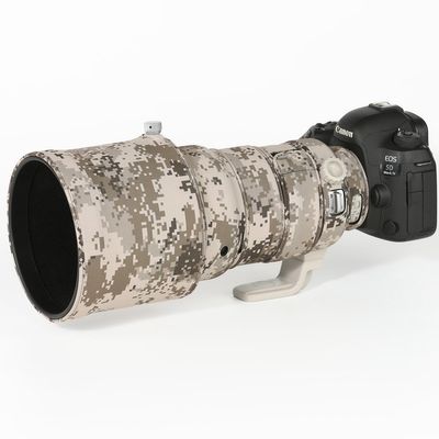 CHASING BIRDS Lens Camouflage Waterproof Coat for Canon EF 300mm F2.8 L Rainproof Lens Protective Cover (Brown Grid, with Extender EF 1.4X III)